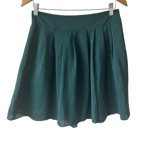 A New Day Fit & Flare Green Small Check Skirt - Picture 4 of 13